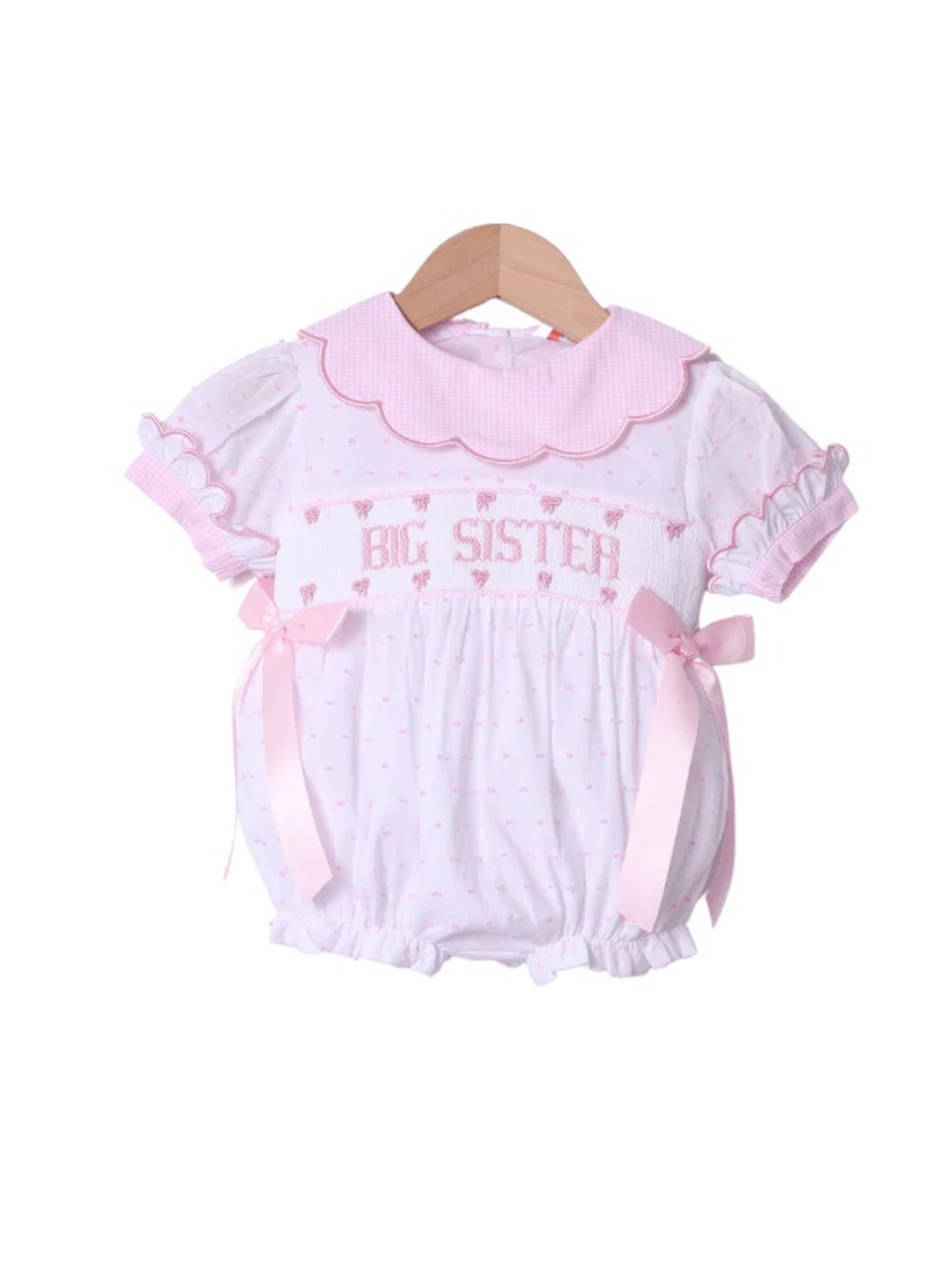 Pink & White Swiss Dot 'Big Sister' Bubble